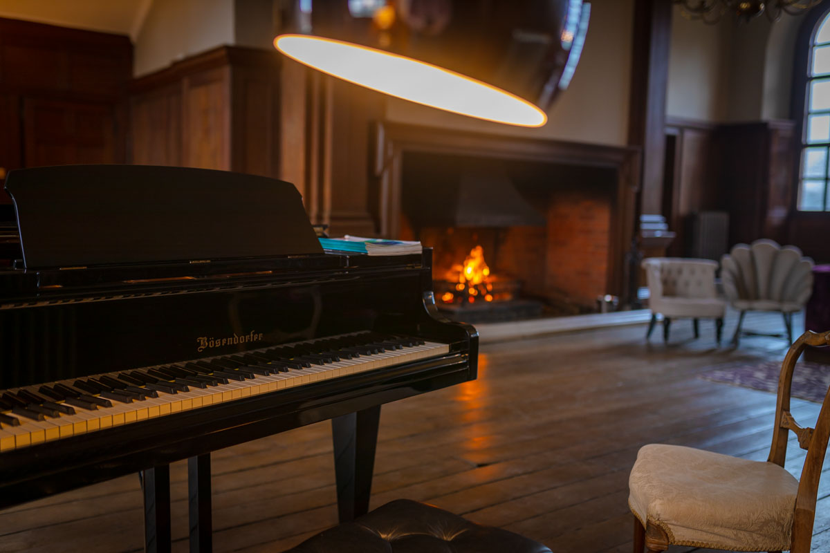 Fireside piano