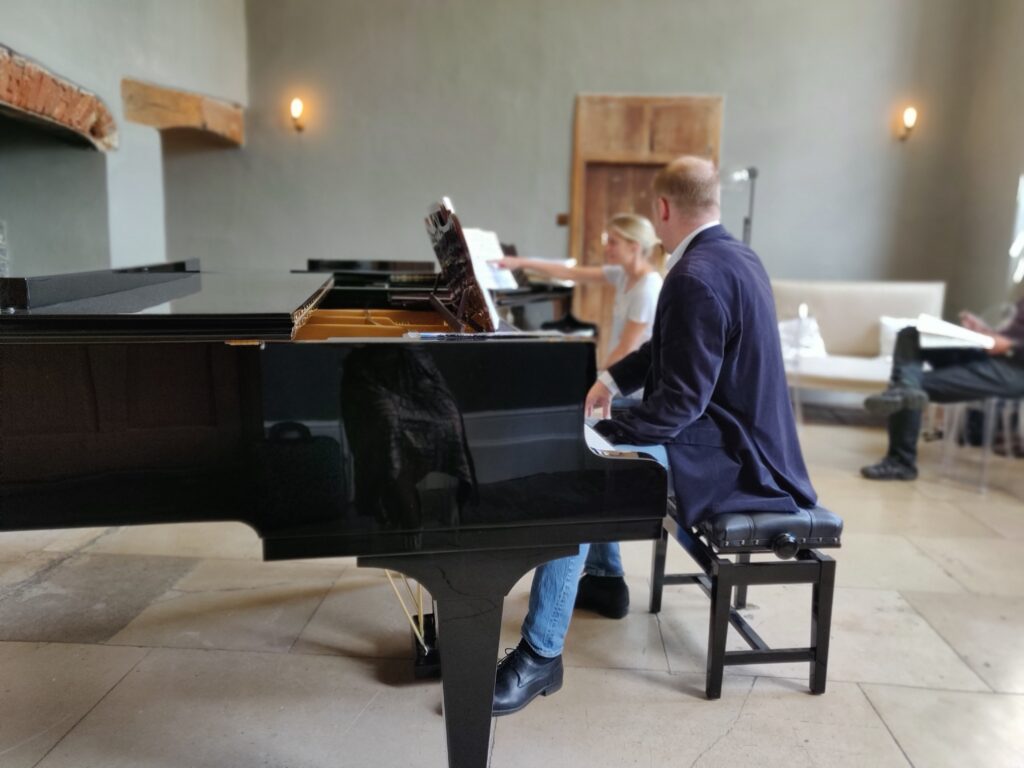 Warren & Annette at the piano