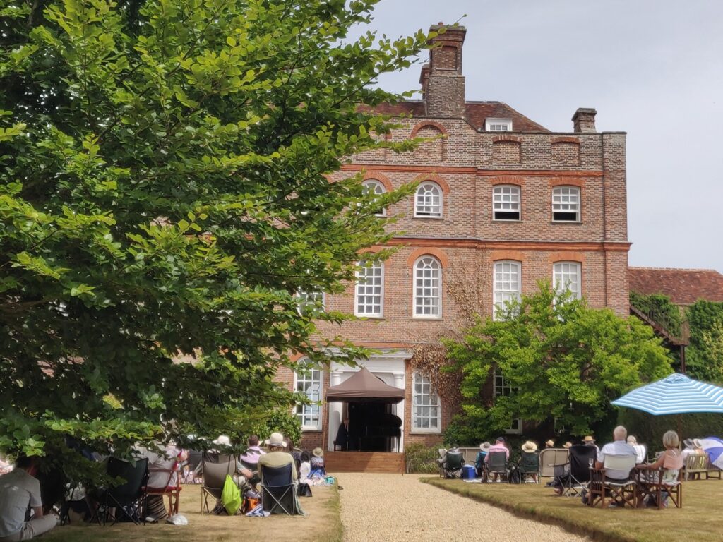 Open-air concert on back lawn of Finchcocks.