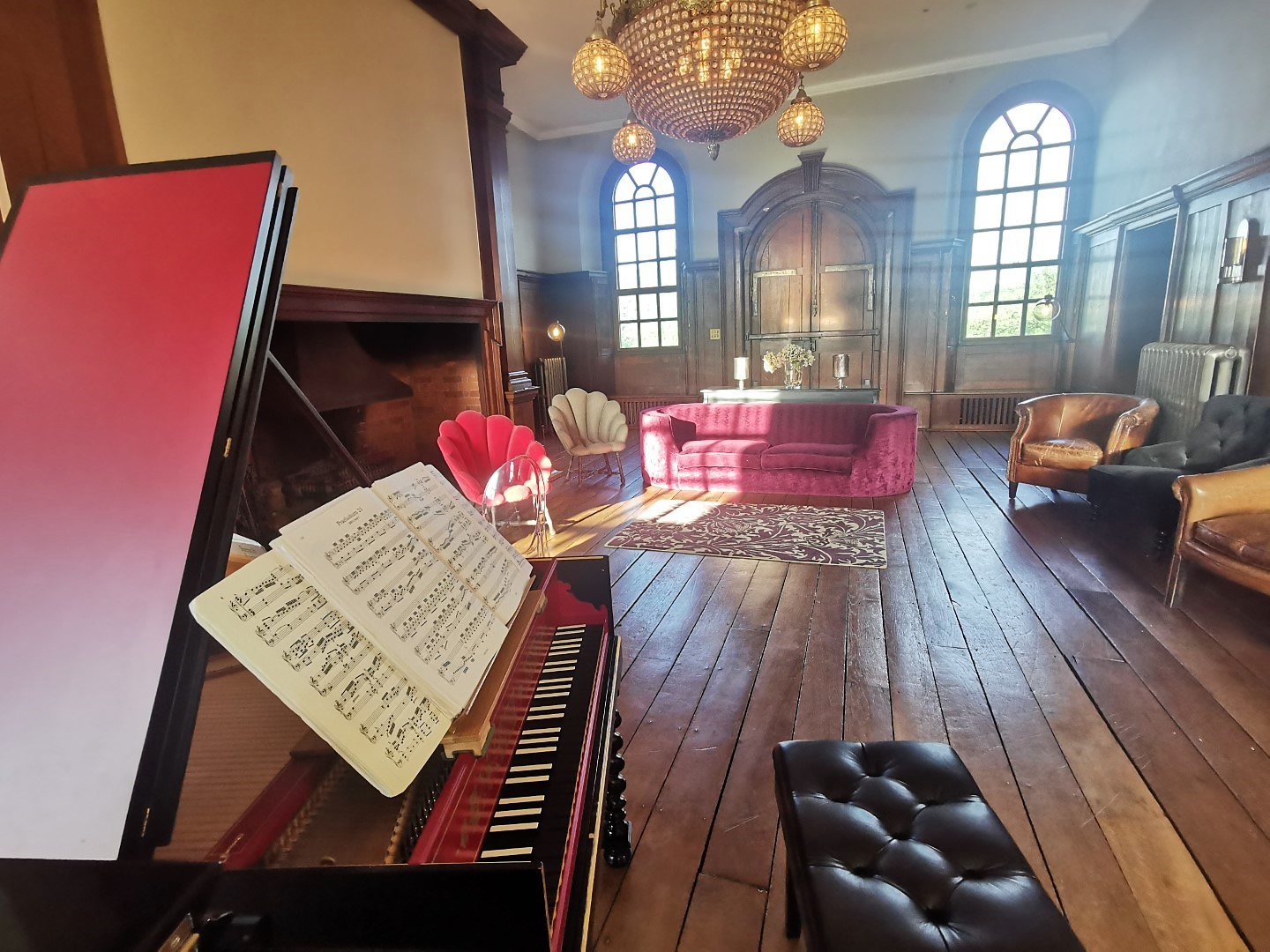 Harpsichord in the main hall of Finchcocks