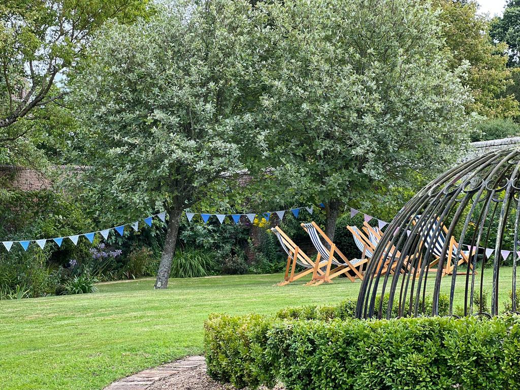 Bunting and deck chairs